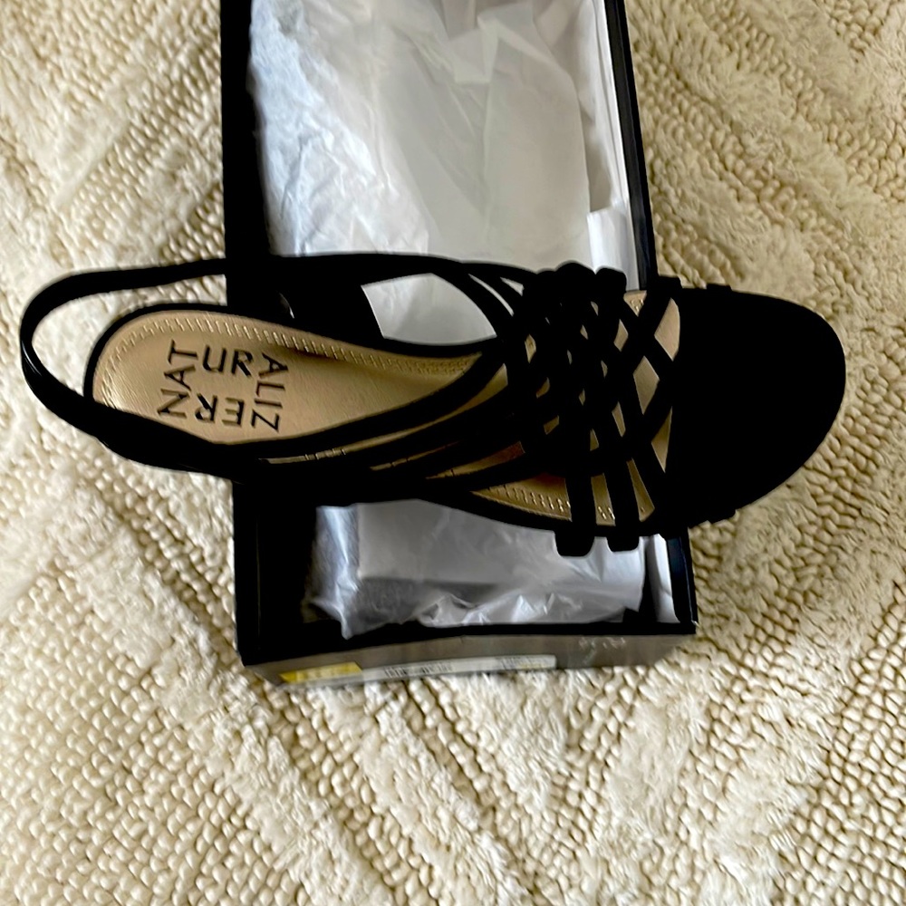 Naturalizer Black Remix Slip on Sandals
